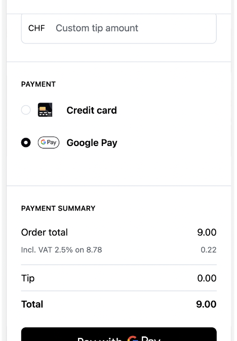 Order Anywhere –  Google Pay