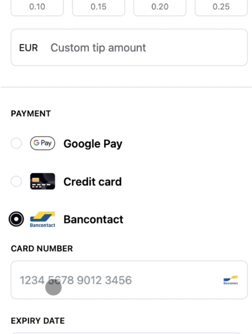 Order Anywhere –  Bancontact via LS payment